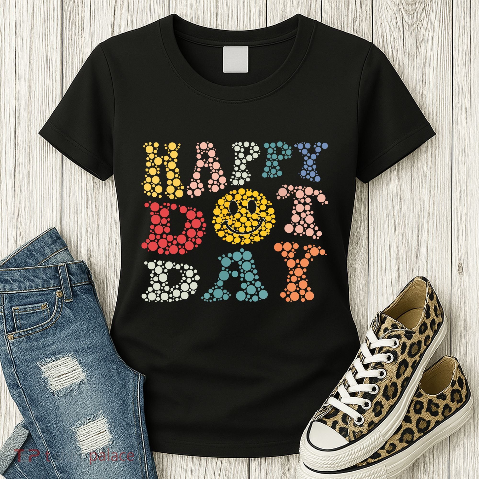 Happy Dot Day Shirts For Teacher Smile Face Women's T-Shirt