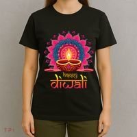 Happy Diwali Deepavali Hindu Indian Festival Of Lights T-Shirt thumb 4