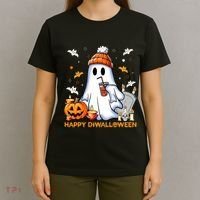 Happy Diwalloween Diwali Halloween Indian Hindu Festival T-Shirt thumb 4