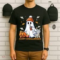 Happy Diwalloween Diwali Halloween Indian Hindu Festival T-Shirt thumb 6