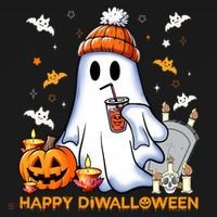 Happy Diwalloween Diwali Halloween Indian Hindu Festival Women's T-Shirt thumb 6