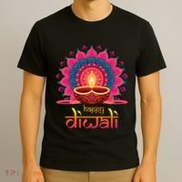 Happy Diwali Deepavali Hindu Indian Festival Of Lights T-Shirt thumb 3