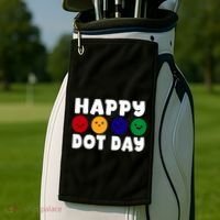 Happy Dot Day Golf Towel thumb 2