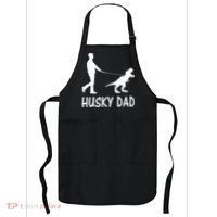 Husky Dad Dinosaur Siberian Husky Dog Owner Funny Father Day Apron thumb 0