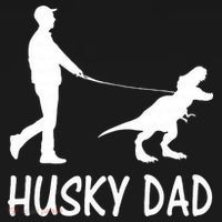 Husky Dad Dinosaur Siberian Husky Dog Owner Funny Father Day Coaster thumb 2