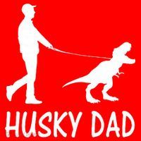 Husky Dad Dinosaur Siberian Husky Dog Owner Funny Father Day Santa Hat thumb 1
