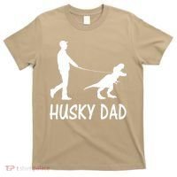 Husky Dad Dinosaur Siberian Husky Dog Owner Funny Father Day T-Shirt thumb 0