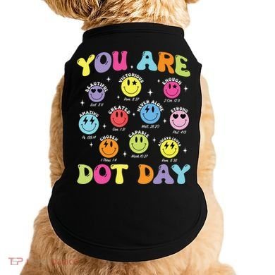 Happy Dot Day Teacher Smile Face Doggie Tank
