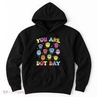 Happy Dot Day Teacher Smile Face Hoodie thumb 0