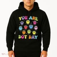 Happy Dot Day Teacher Smile Face Hoodie thumb 2