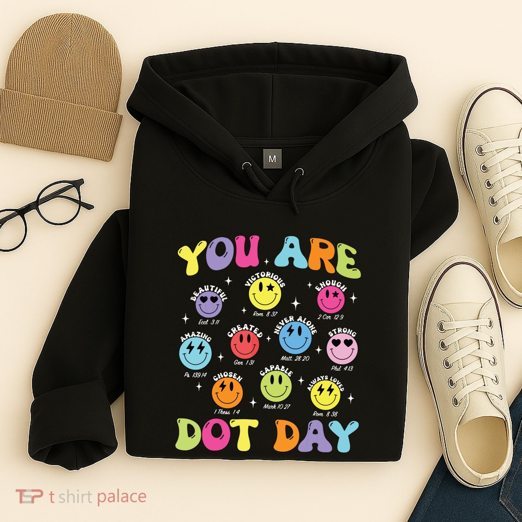 Happy Dot Day Teacher Smile Face Hoodie