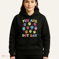 Happy Dot Day Teacher Smile Face Hoodie thumb 5