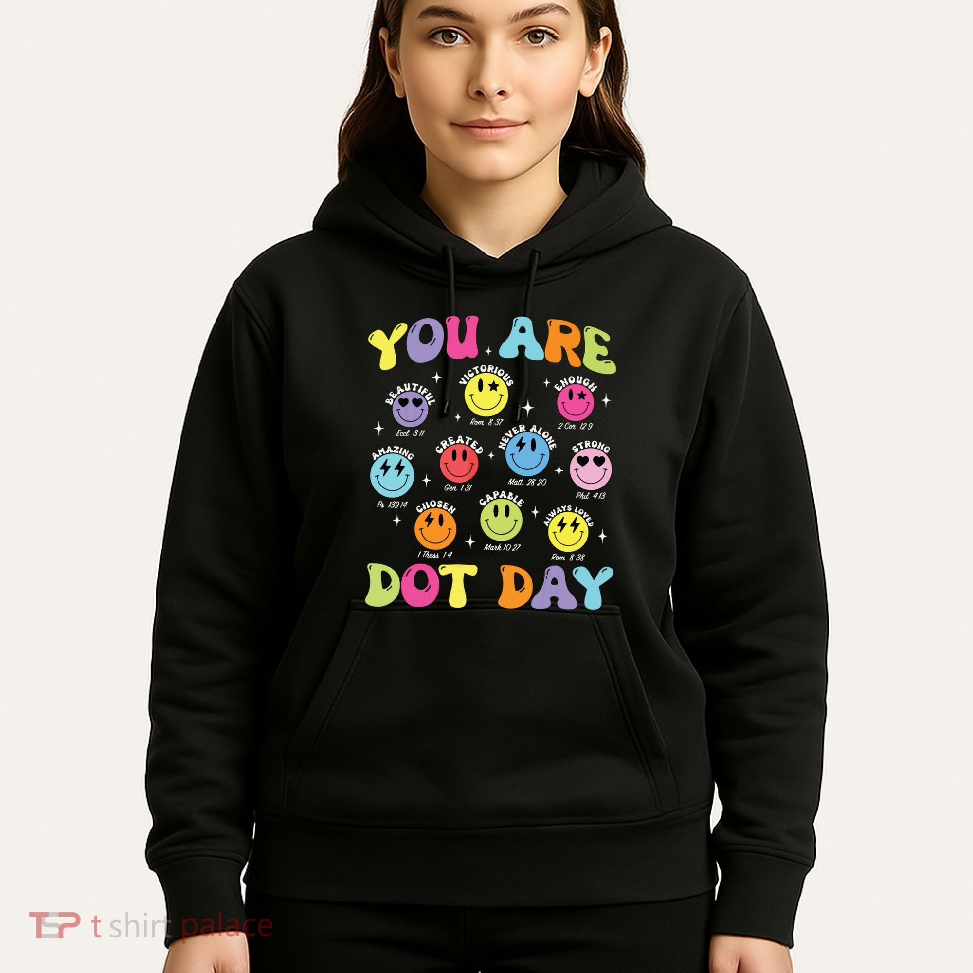Happy Dot Day Teacher Smile Face Hoodie