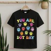 Happy Dot Day Teacher Smile Face T-Shirt thumb 2