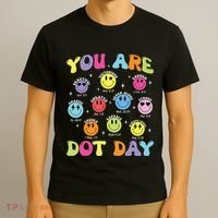 Happy Dot Day Teacher Smile Face T-Shirt thumb 3
