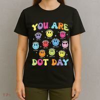Happy Dot Day Teacher Smile Face T-Shirt thumb 4