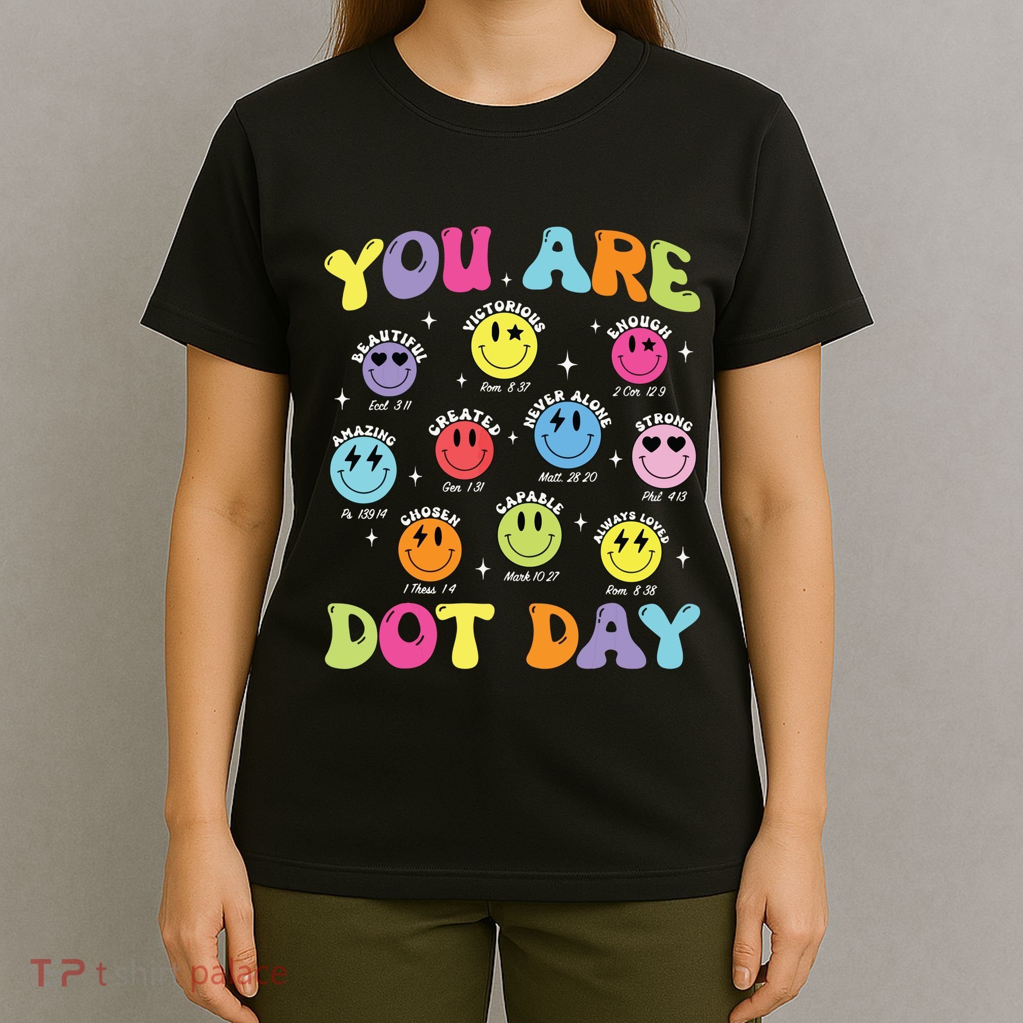 Happy Dot Day Teacher Smile Face T-Shirt