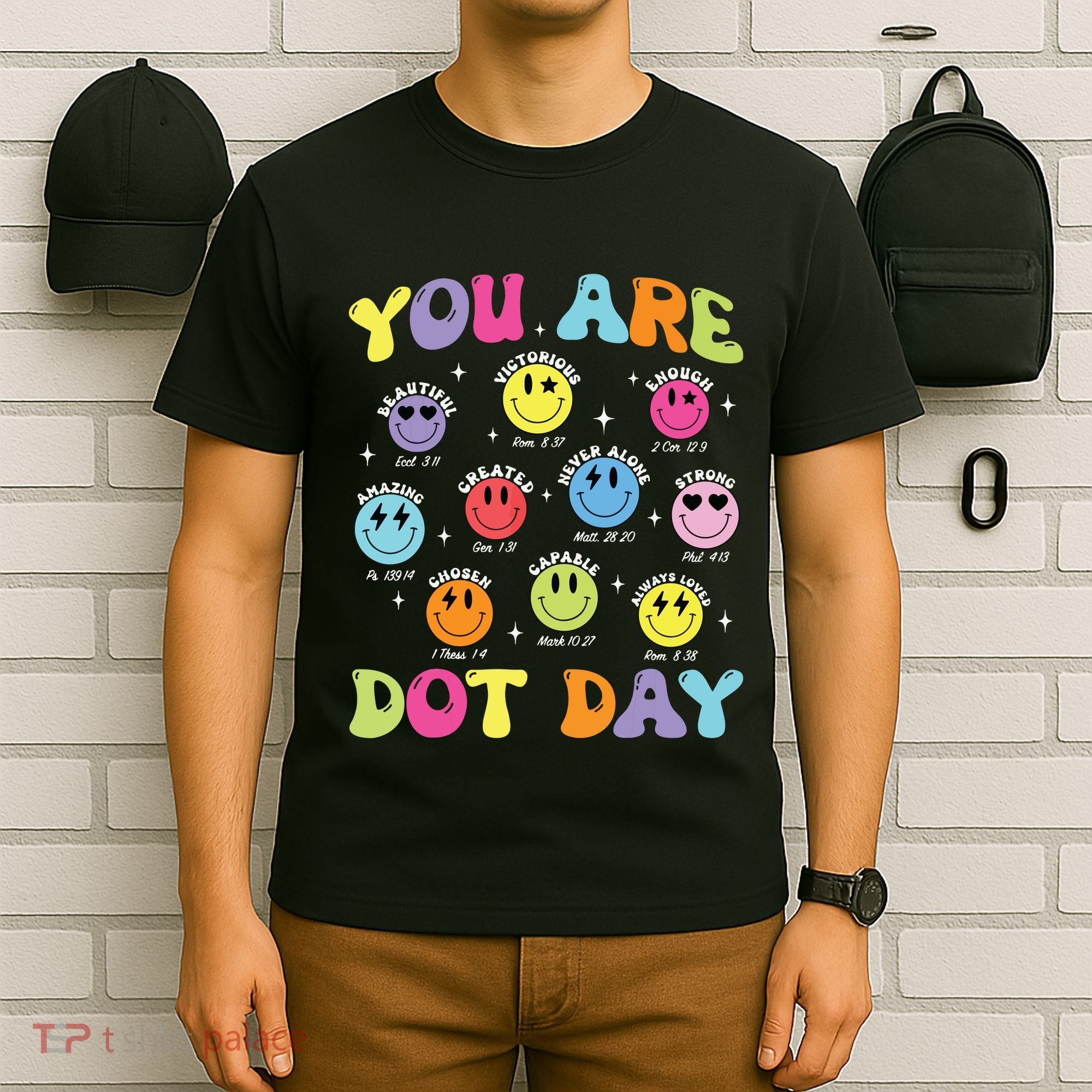Happy Dot Day Teacher Smile Face T-Shirt