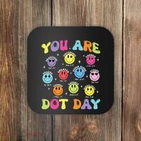 Happy Dot Day Teacher Smile Face Coaster thumb 0