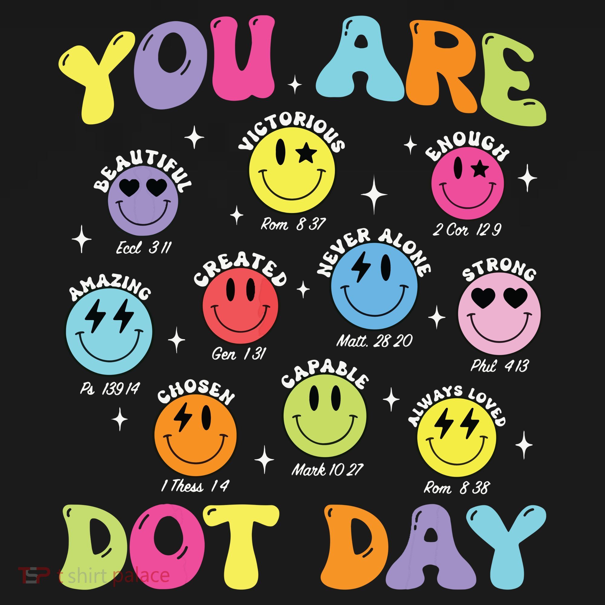 Happy Dot Day Teacher Smile Face Pajama Set