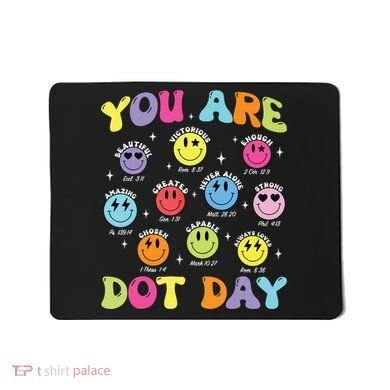 Happy Dot Day Teacher Smile Face Mousepad