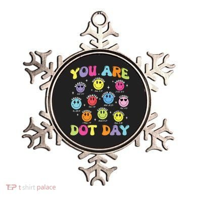 Happy Dot Day Teacher Smile Face Ornament