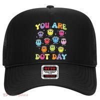 Happy Dot Day Teacher Smile Face Hat thumb 0