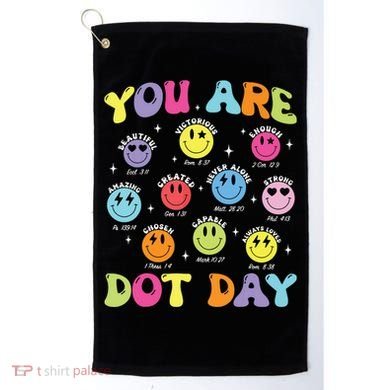Happy Dot Day Teacher Smile Face Golf Towel