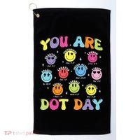 Happy Dot Day Teacher Smile Face Golf Towel thumb 0
