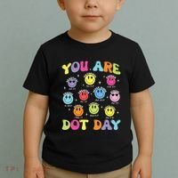Happy Dot Day Teacher Smile Face Toddler T-Shirt thumb 2