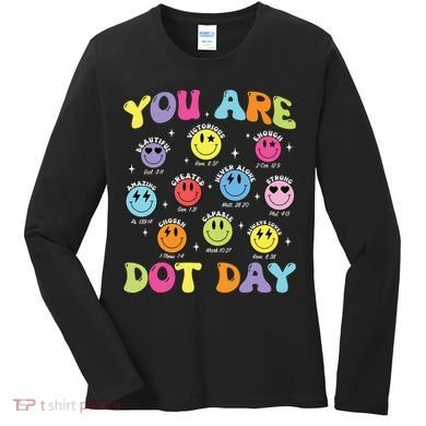 Happy Dot Day Teacher Smile Face Women's Long Sleeve Shirt