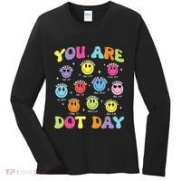 Happy Dot Day Teacher Smile Face Women's Long Sleeve Shirt thumb 0