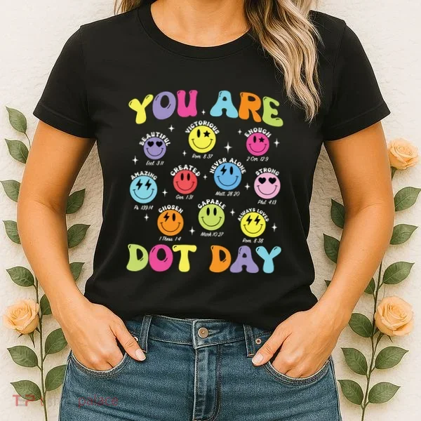 Happy Dot Day Teacher Smile Face Women's T-Shirt