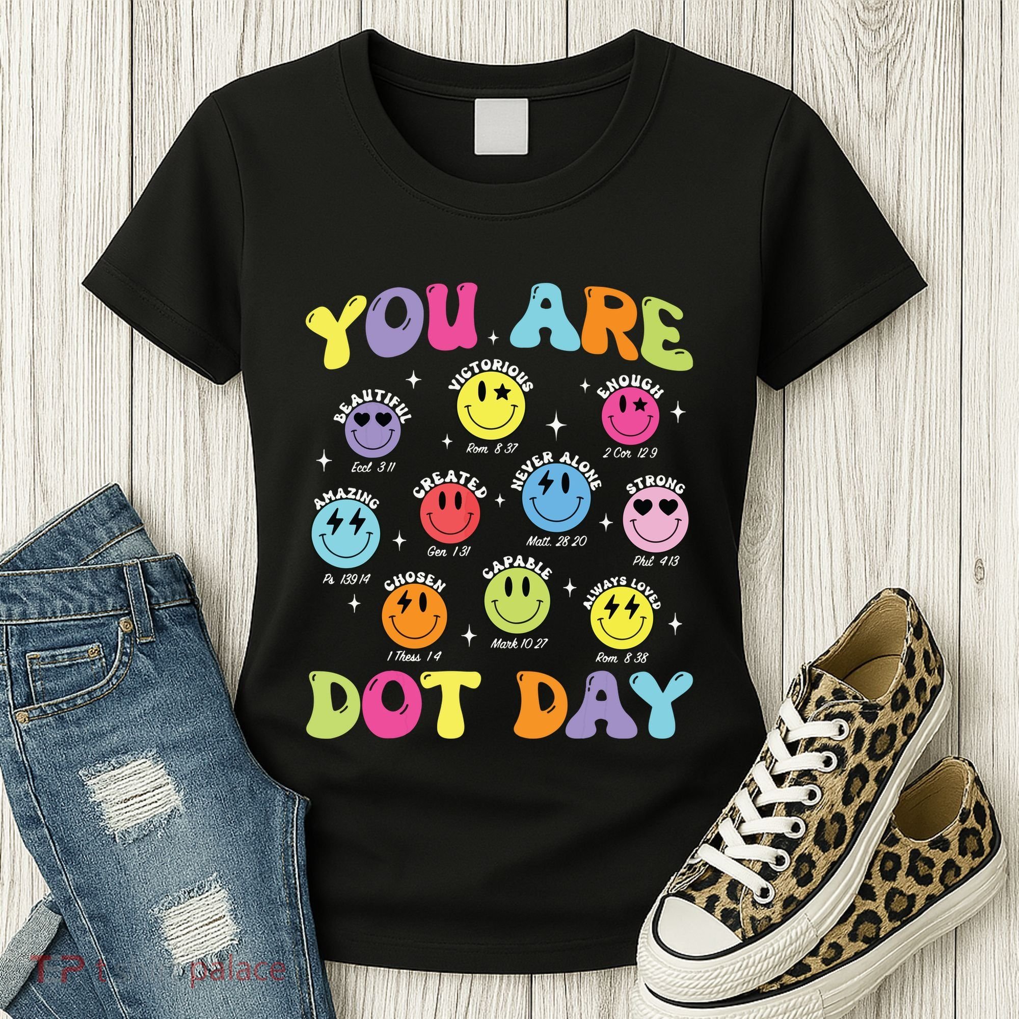 Happy Dot Day Teacher Smile Face Women's T-Shirt