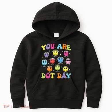 Happy Dot Day Teacher Smile Face Kids Hoodie