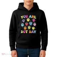 Happy Dot Day Teacher Smile Face Kids Hoodie thumb 4