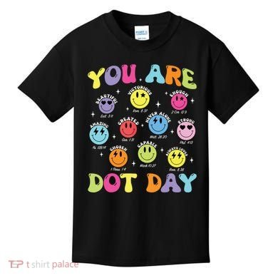 Happy Dot Day Teacher Smile Face Kids T-Shirt