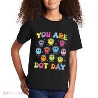 Happy Dot Day Teacher Smile Face Kids T-Shirt thumb 2