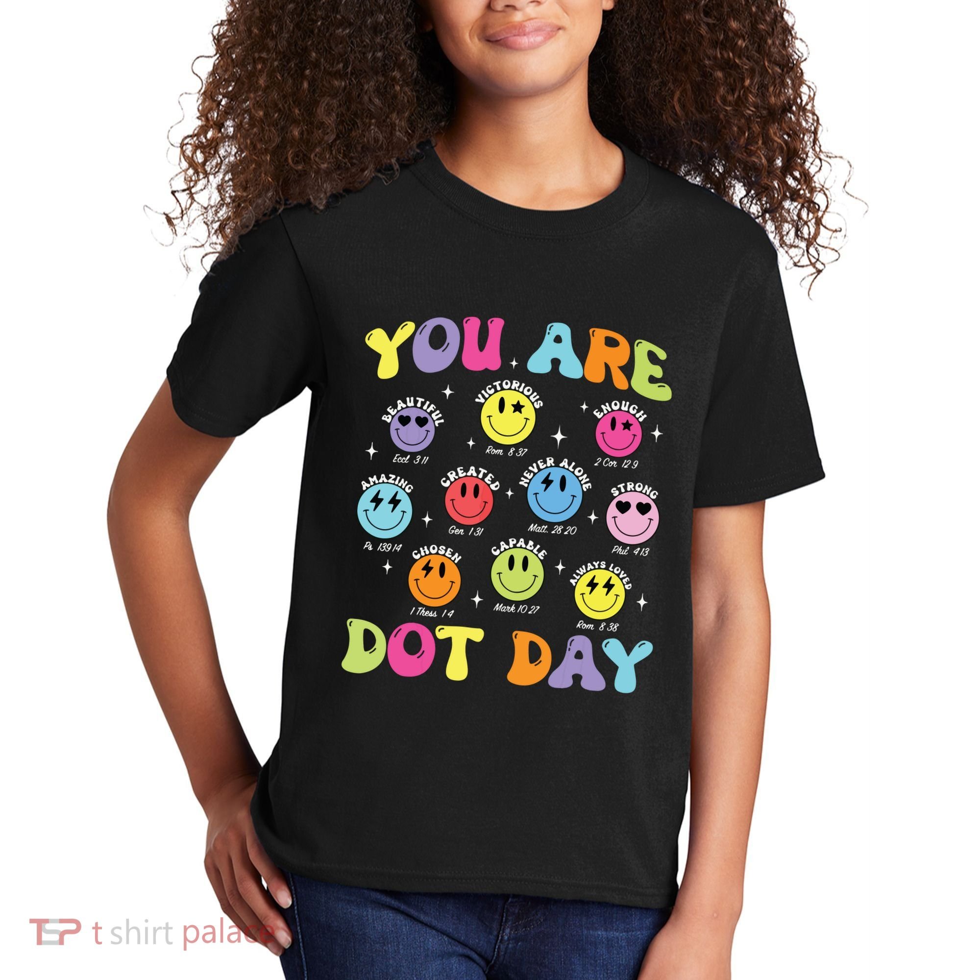 Happy Dot Day Teacher Smile Face Kids T-Shirt