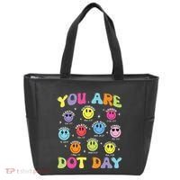 Happy Dot Day Teacher Smile Face Tote Bag thumb 0