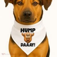 Hump Day Desert Animal Lover USA-Made Doggie Bandana thumb 1
