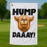 Hump Day Desert Animal Lover Golf Towel thumb 1