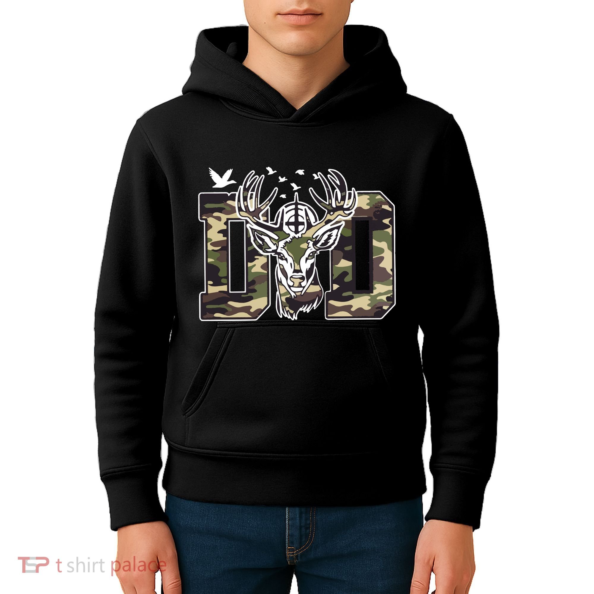 Hunter Dad Deer Hunting Kids Hoodie