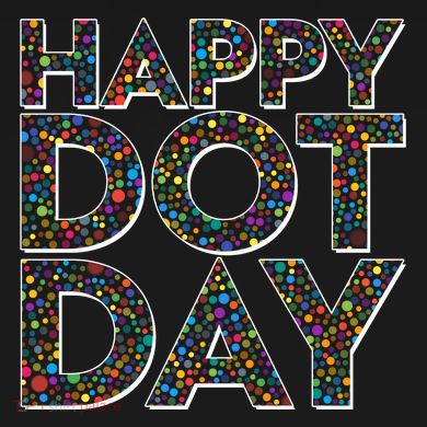 Happy Dot Day International Dot Day Flat Bill Trucker Hat
