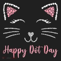 Happy Dot Day Cat Lover Woman Cute Dot Cat Gift Women's Sweatshirt thumb 2
