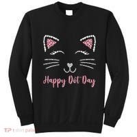 Happy Dot Day Cat Lover Woman Cute Dot Cat Gift Sweatshirt thumb 0