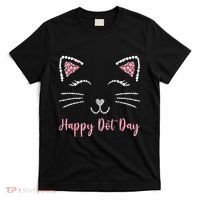 Happy Dot Day Cat Lover Woman Cute Dot Cat Gift T-Shirt thumb 0