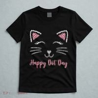 Happy Dot Day Cat Lover Woman Cute Dot Cat Gift T-Shirt thumb 5