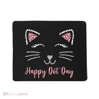 Happy Dot Day Cat Lover Woman Cute Dot Cat Gift Mousepad thumb 0
