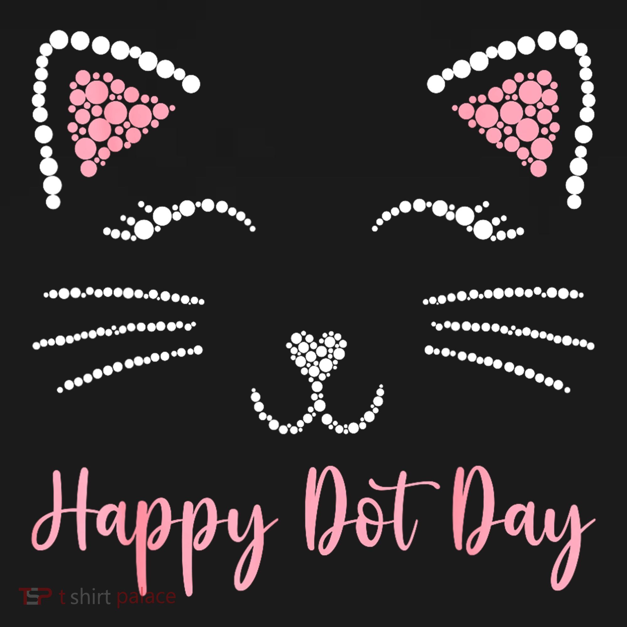 Happy Dot Day Cat Lover Woman Cute Dot Cat Gift Women's Tank Top